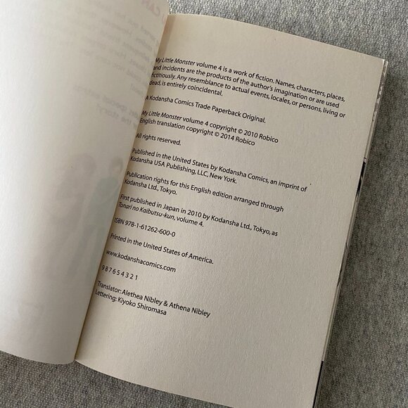 My Little Monster Vol. 4 By Robico Paperback Manga - Picture 7 of 7